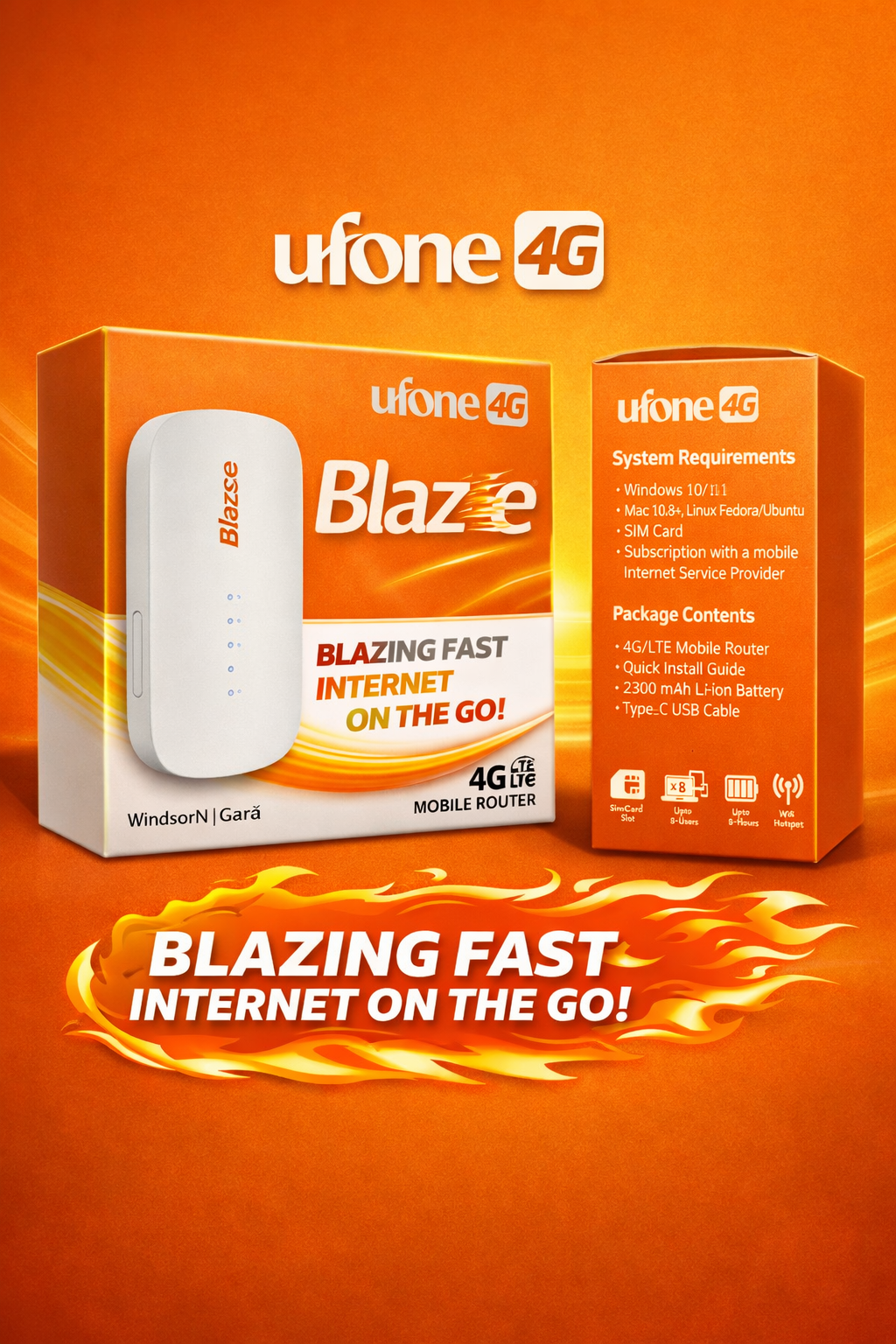 Ufone Blaze for Internet Sharing (Unlocked)